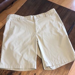 Adidas flat front khaki golf shorts 38 GUC
